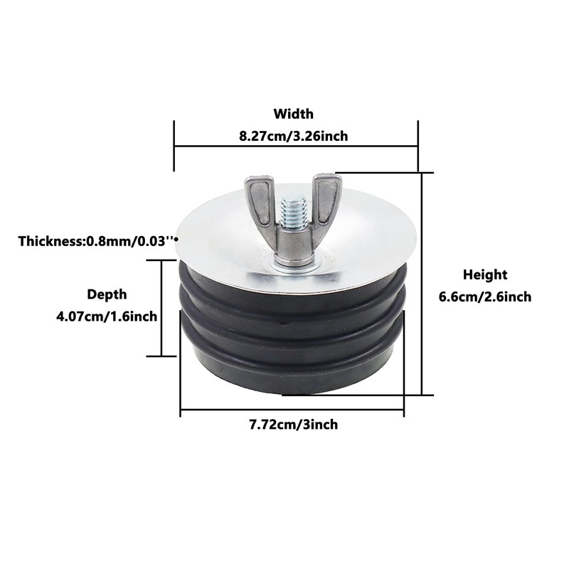 Mechanical Test Plug,TTZEZE Rubber Sewer Cleanout Cap,Sturdy Expansion Pipe Plug,Practical