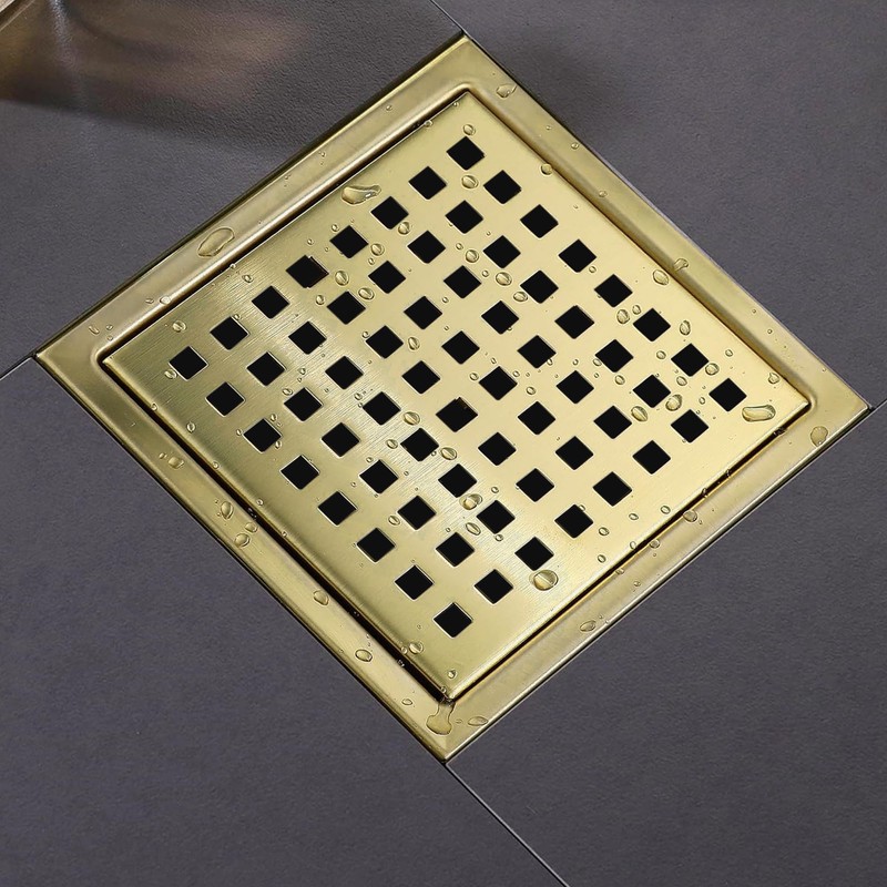 6 Inch Square Shower Floor Drain, Shower Drain Kit with