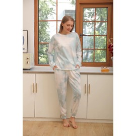 Baby Girl Outfits Mommy and Me Tie Dye Matching Sweatshirt Set Jogger Pants Lounge Sets Long Sleeve Pullover sets, Green Mommy, Medium