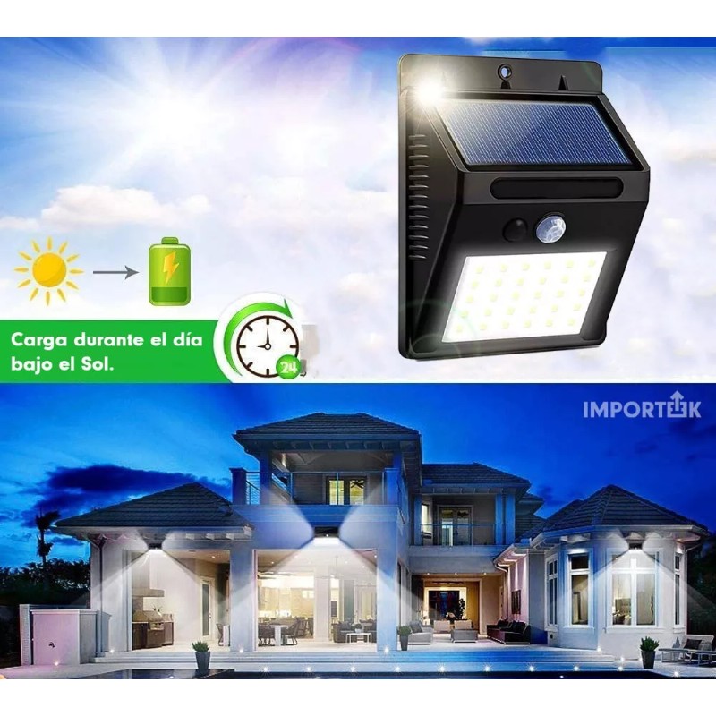 Importeek 10pz Lampara Led Solar Reflector Exterior Jardin Sensor Luz