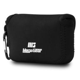 MegaGear ''Ultra Light'' Neoprene Camera Case Bag with Carabiner for Olympus TG-4, Sony DSC-RX100 IV Digital Camera (Black)