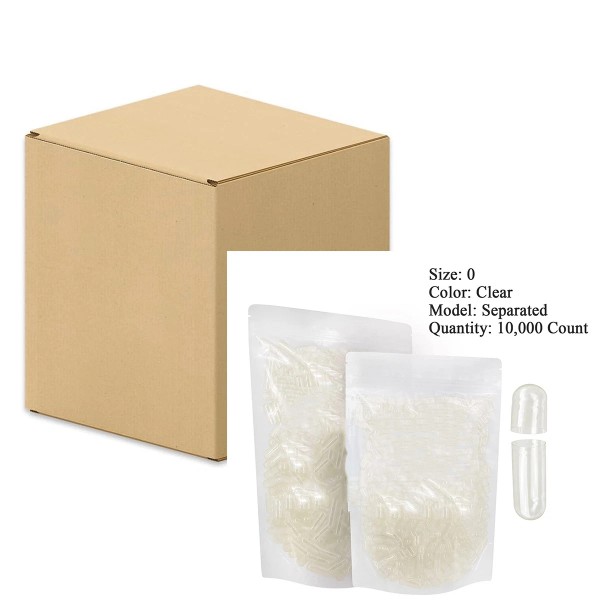 Unbranded 10,000 Box of Bulk Empty Gelatin Capsules Size 0