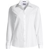 Lands' End Womens LS No Iron Button Front Shirt White