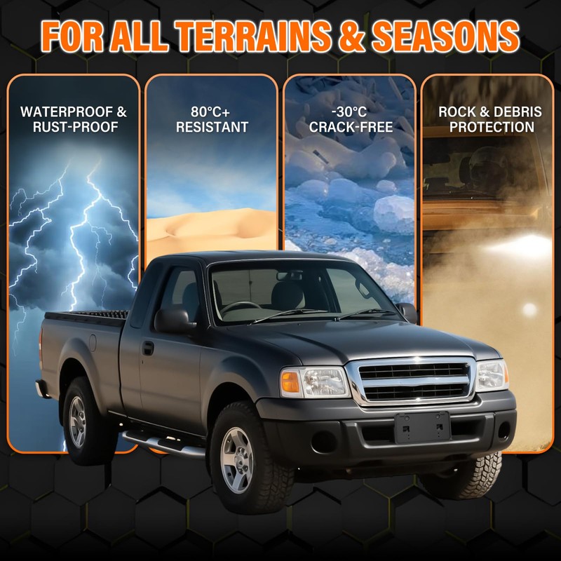 ABS Front License Plate Holder Compatible with 2001-2005 Ford Ranger,