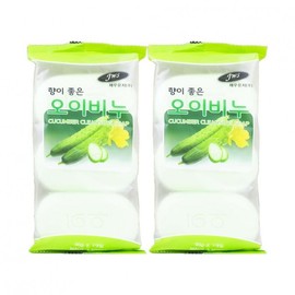 Jae Woo Yoo Ji Cucumber Soap with Good Scent, 90g, 6 Pieces
