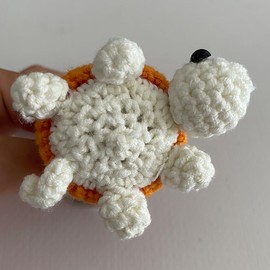 CIBBALIY Mini Handmade Crochet Turtle Keychain Crochet Animal Turtles for Keyring Charm Handbag Bag Purse Pendant (Brown)
