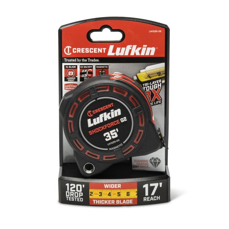 Lufkin Shockforce G2 35-ft Magnetic Tape Measure- LM1235-02