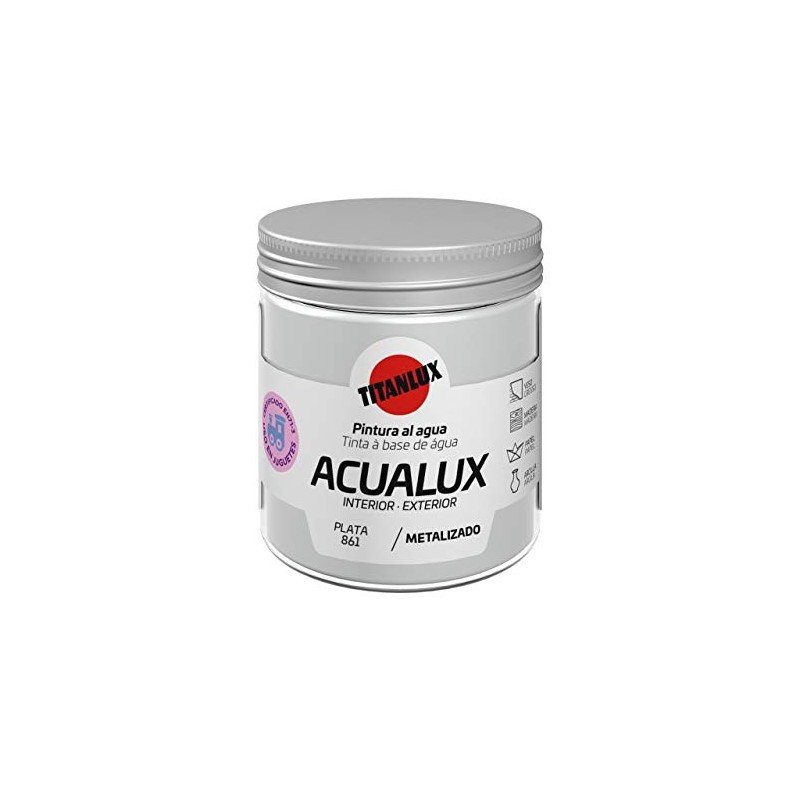 Titanium Aqualux Metallic 75ml Silver
