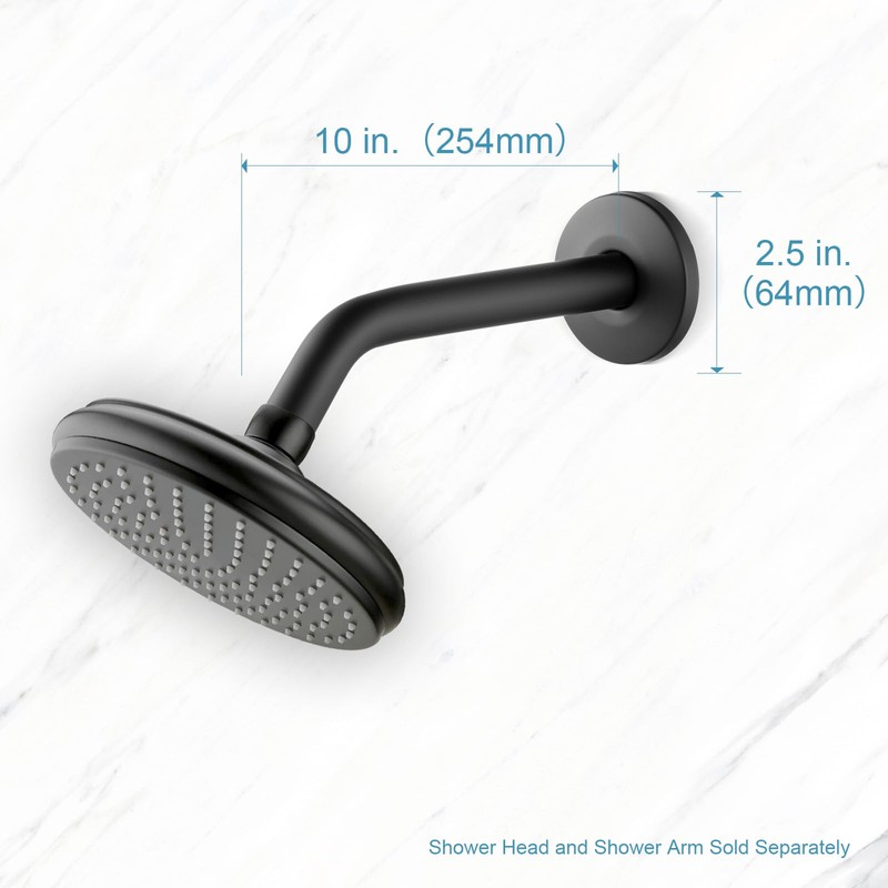 OFFO Shower Arm with Flange, 10 in Wall Mount Replacement