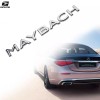 NONE Mercedes Rear Trunk Hatch Sticker Badge Bright Silver Maybach
