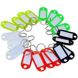 RMB® Set of 20 Key Tags 5 cm with Key Ring for Labelling, Colourful
