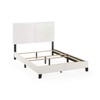 FURINNO Pessac PU Leather Upholstered Platform, Full, White
