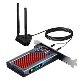 Aswalling WiFi 6E AX210 PCI-E Network Card BT5.3 5374Mbps Tri-Band 2.4G/5G/6GHz for Desktop PC for Win10/11