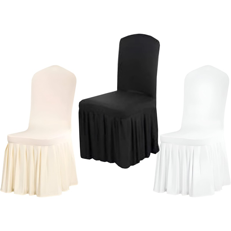Linen 1 Pcs Spandex Skirt Chair Covers Wedding Christmas Party