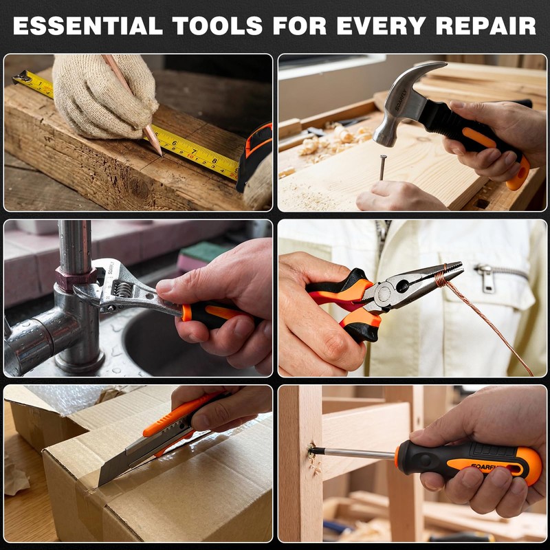 157-Piece Tool Set, 8V Cordless Drill Set, Hand Tool Kit