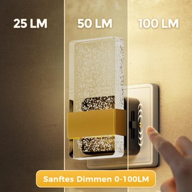 LOHAS-LED Night Light Socket with Twilight Sensor, Night Light Children, 3000 K Warm White, Adjustable Brightness 0-100 LM, LED Socket Light for Hallway, Stairs, Bedroom, Kitchen, Bathroom, Pack of 1