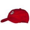 Santa Claus Head Embroidered Unstructured Washed Cap - Red OSFM