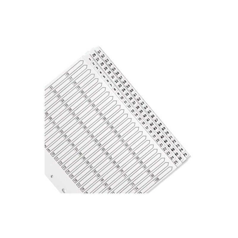 Q-Connect 1-75 Index Multi-Punched Reinforced Board Clear Tab A4 White
