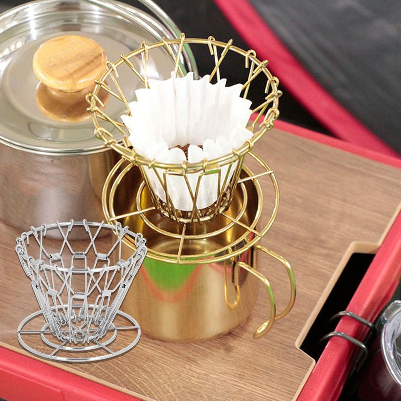 Folding Coffee Drip Rack Stainless Steel Handheld Coffee Filter Cup