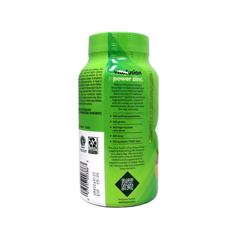 Vitafusion Power Zinc Gummy Vitamin 2 Bottle (180 ct Totally.)