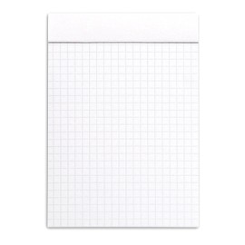 Rhodia Classic White Notepad Graph - 6 in. x 8-1/4 in, Pack of 3
