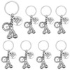 SIQYUWM 8Pcs Boxing Keychain Alloy Fitness Keyrings Boxing Glove Clock