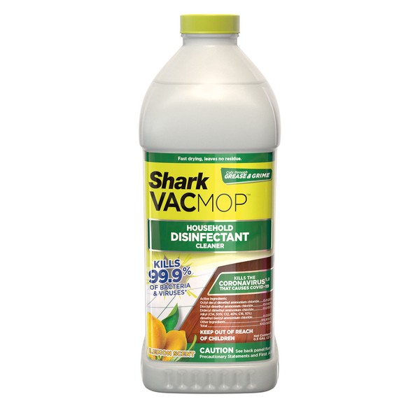 Shark VCD60 VACMOP Disinfectant Cleaner, Lemon Refill 2L Bottle, 4.2 in L x 4.7 in W x 11 in H, Clear, 67 Fl Oz (Pack of 1)