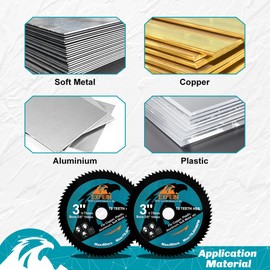 EXFEIN 3 Inch HSS Circular Saw Blade 5pcs, High-Speed Steel Saw Blade for Cutting Soft Metal Copper Aluminum Wood Plastic Diamond Disc