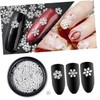minkissy 1set Christmas Nail Art Decals White Snowflake Tree Design