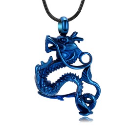 Cremation Jewelry for Ashes Stainless Steel Dragon Urn Necklace Keepsake Human Pet Ashes Holder Memorial Pendant for Women Men