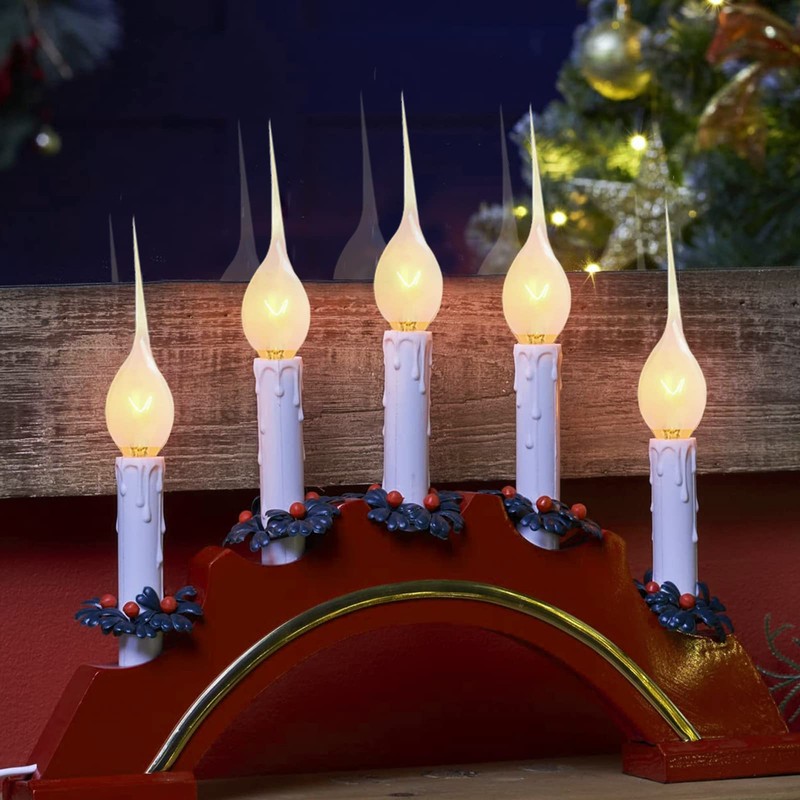 Silicone Dipped Candle Bulbs, 5W Night Light Bulbs, C7/E12 Candelabra
