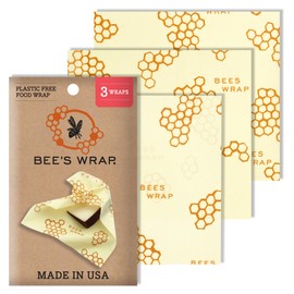 Bee's Wrap Sustainable Food Storage Medium Set of 3 Wraps 10 x 11 by Bee's Wrap