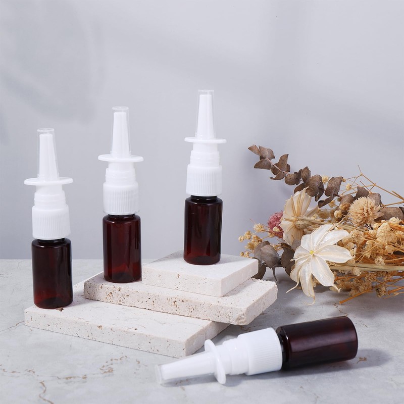 Simarro 7pcs Empty Nasal Spray Bottles, 10ml PET Refillable Atomiser