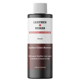 Black Leather Color Restorer - Repair & Restore Furniture, Couch, Car Seat, Shoes, Jacket and Boots - 4 oz.