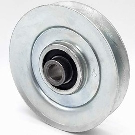 Phoenix Mfg. 4 Inch Dia 1/2 Inch Bore Steel V-Groove Idler Pulley Replacement for Industrial Kinetics 730003