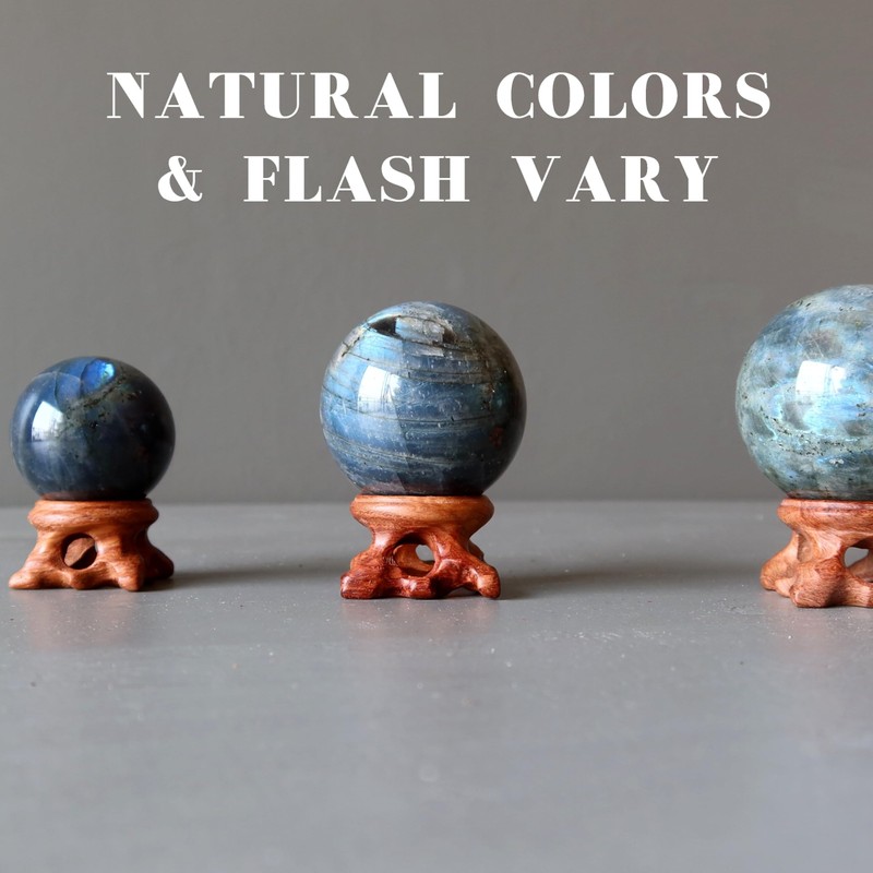 Labradorite Sphere Rainbow Lightning Zeus Crystal Ball 2.75-3.0 inch