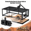 LURMMUE Dual Reptile Lamp Stand with Suction Cups, Adjustable Bracket