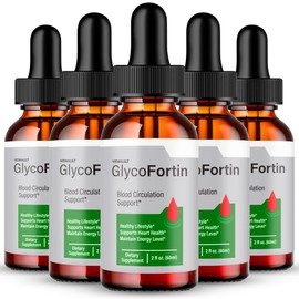 GlycoFortin Drops, GlycoFortin Blood Formula Support Supplement Liquid Drops - Maximum Strength, Glyco Fortin Health and Wellness All Natural Formula Drops, GlycoFortin Healthy Drops Reviews (5 Pack)