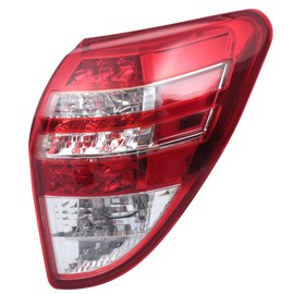PIAOYUE- For 2009 2010 2011 2012 Toyota RAV4 Halogen Tail Light Rear Brake Lamp Right Passenger Side Red Housing Clear+Red Lens
