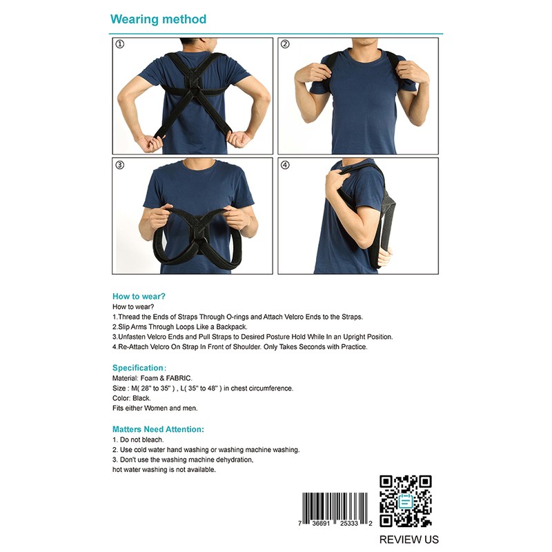 Posture Corrector for Men and Women, Upper Back Brace Clavicle