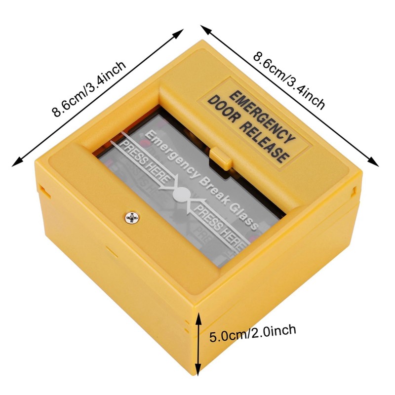 Cyrank Emergency Exit Door Release, Alarm Button Yellow Emergency Alarm