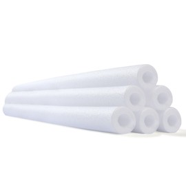 Hanaive 6 Pack Pool Noodles Foam Swim Noodles Hollow Swimming Pool Noodle Bulk Bright Pool Noodles Floats Heavy Duty for Swimming Floating Craft Projects(White)