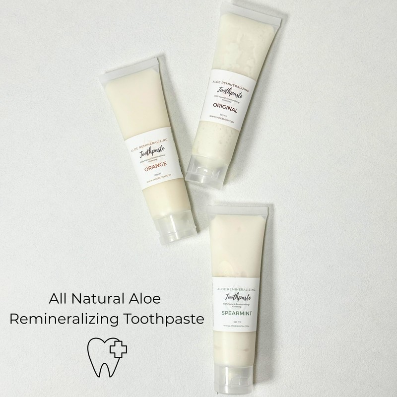 Jade Bloom, Aloe Toothpaste, Plastic 100ml Tube, Spearmint