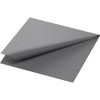Duni Cocktail Napkins 3-Ply Cellulose Plain Granite Grey 24 x