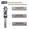 SICWOOD Compression Top Bearing Flush Trim Router Bit 1/4 Shank