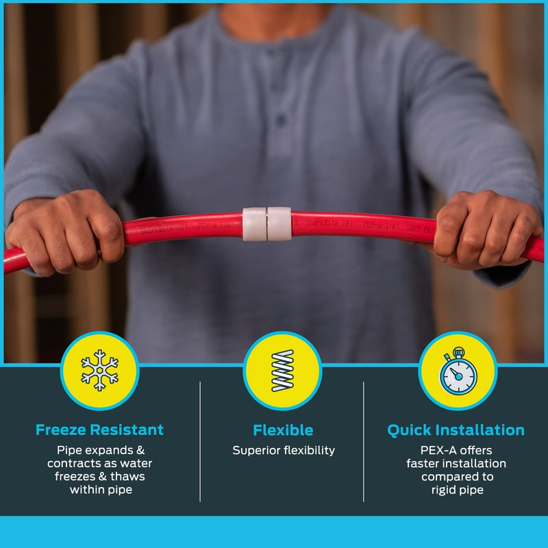 SharkBite 1/2 Inch x 100 Feet Red PEX-A, PEX Pipe