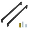 Ravinte 30 Pack Square Cabinet Pulls 10 Inch Black Kitchen