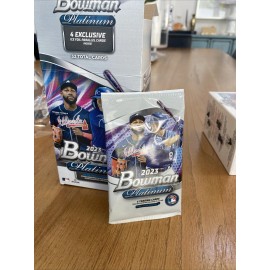 ONE BOWMAN 2023 PLATINUM BASEBALL PACK Not BOX. 4 CARDS. Stocking Stuffer!!