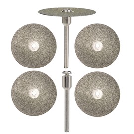 5Pcs Cutting Wheels Cutting Discs 35mm for Tungsten Electrode Sharpener Tig Welding Full Sand Diamond Wheels Compatible with Dremel Rotary Tools w/ 2x 35mm CNC Connecting Rods