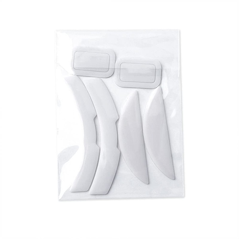 2 Sets White Rounded Curved Edges Mouse Feet Pads Skates